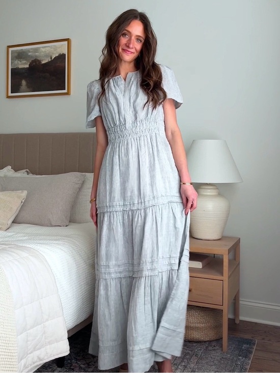 Quince Dresses & Skirts - Quince 100% European Linen Tiered Maxi Dress SZ XL